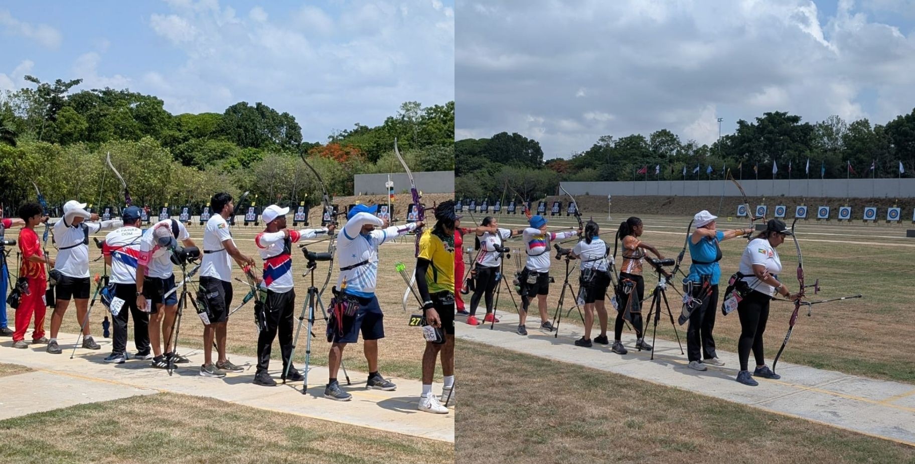 Guyana's Mixed Archery Team start the Central American and Caribbean Games